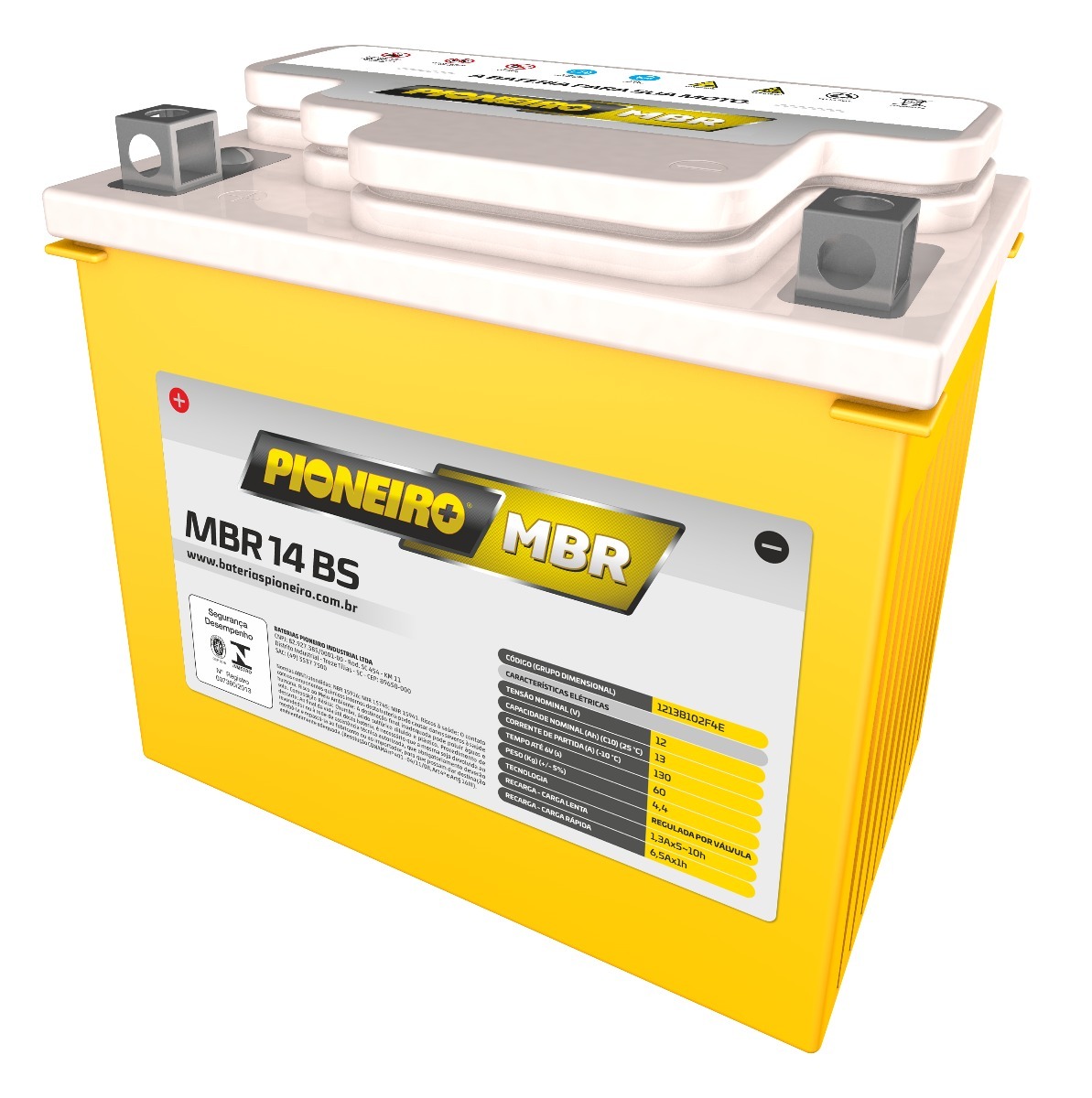 Bateria Agm Pioneiro Mbr14bs