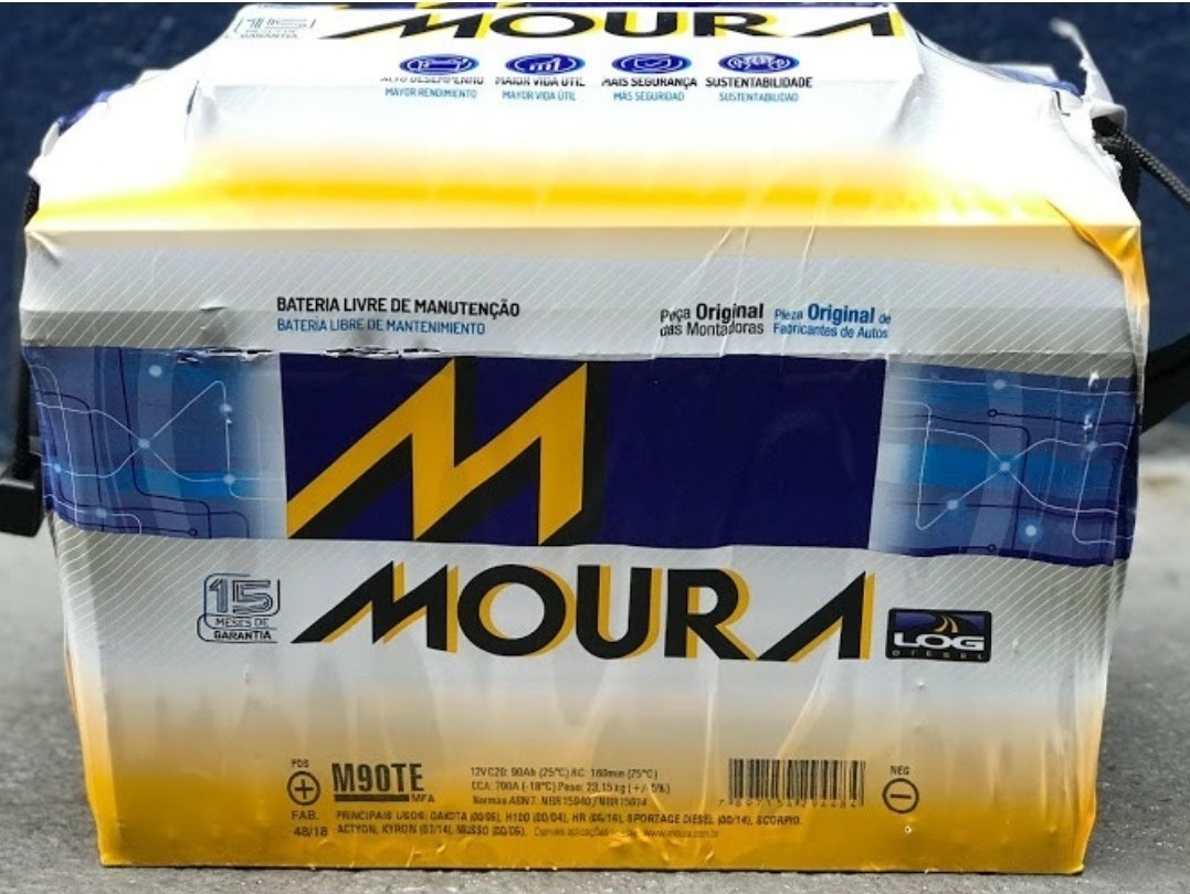 Bateria Moura 90Ah – M90TD / M90TE – Original de Montadora
